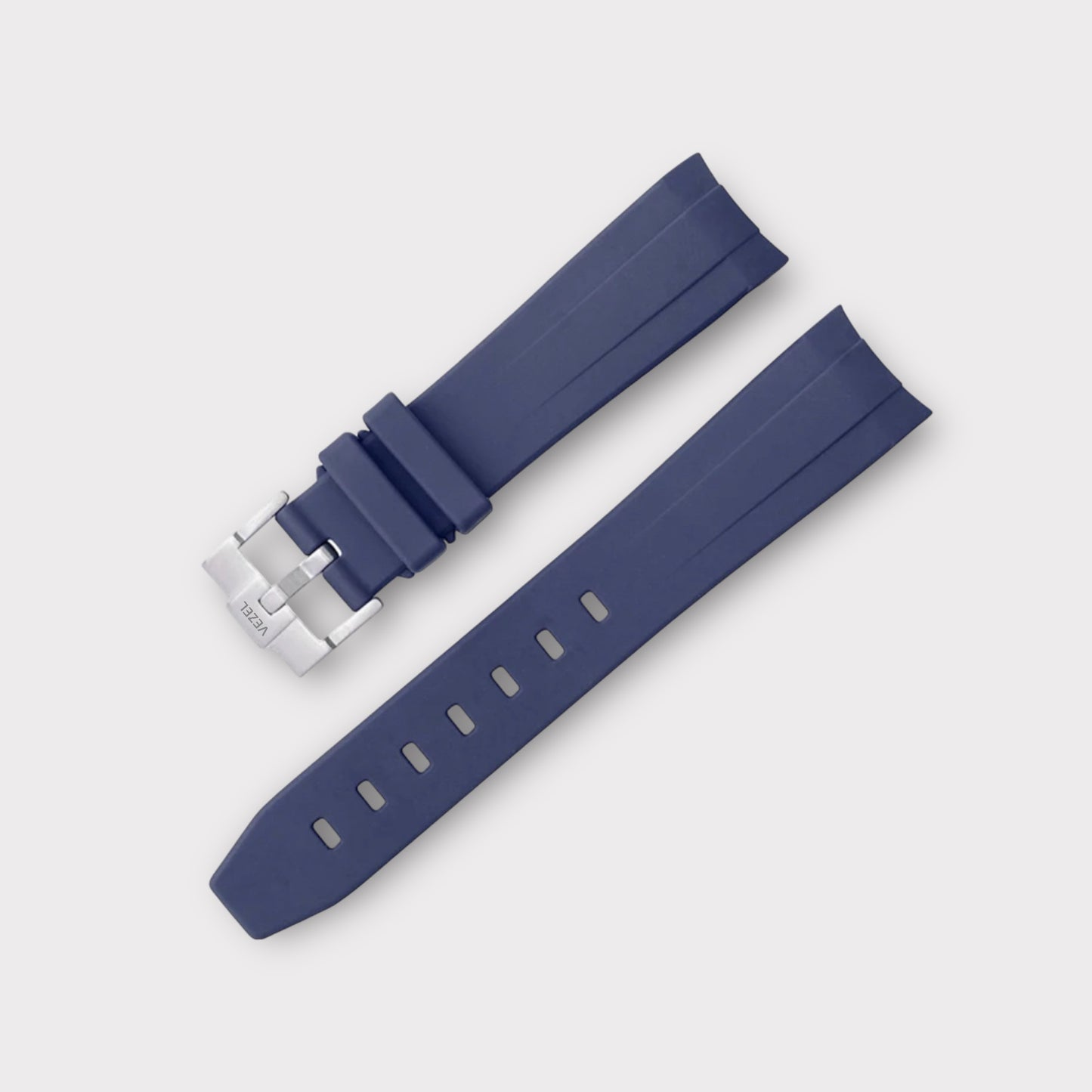 Curved Rubber Strap - Navy Blue