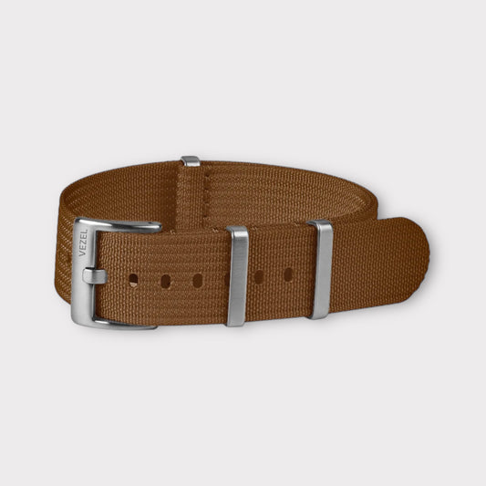 Nato Ribbed Strap - Brown