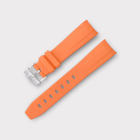 Curved Rubber Strap - Orange