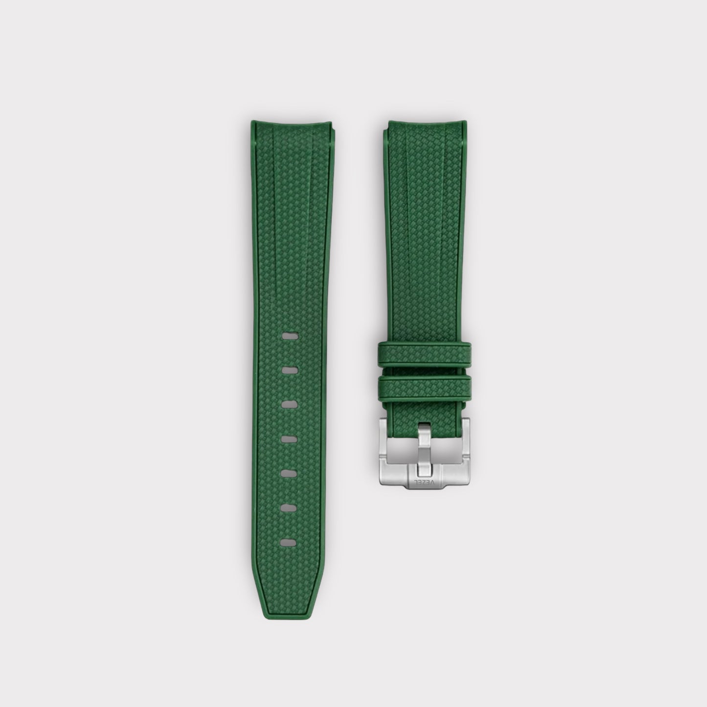 Premium Curved Rubber Strap - Green