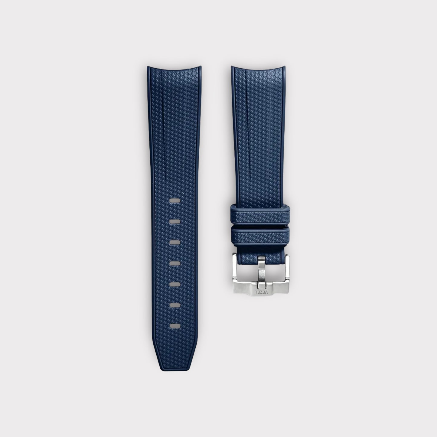 Premium Curved Rubber Strap - Navy Blue